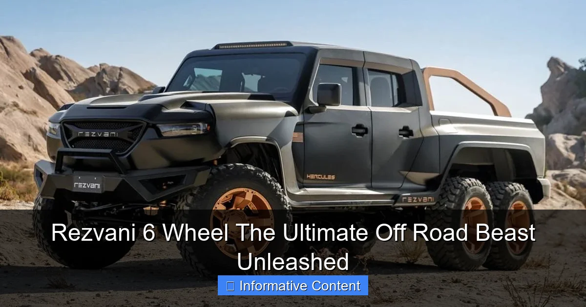 Rezvani 6 Wheel The Ultimate Off Road Beast Unleashed