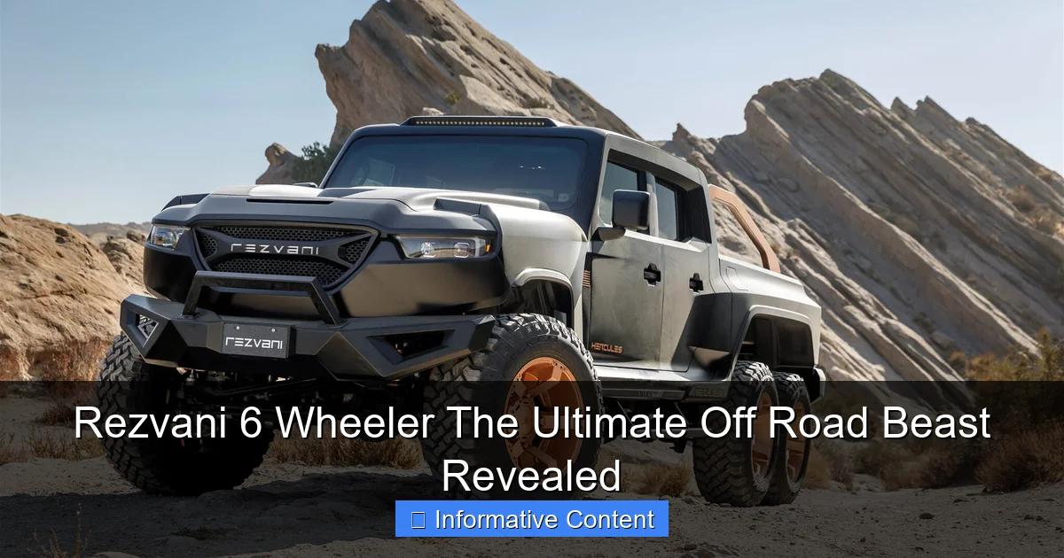 Rezvani 6 Wheeler The Ultimate Off Road Beast Revealed