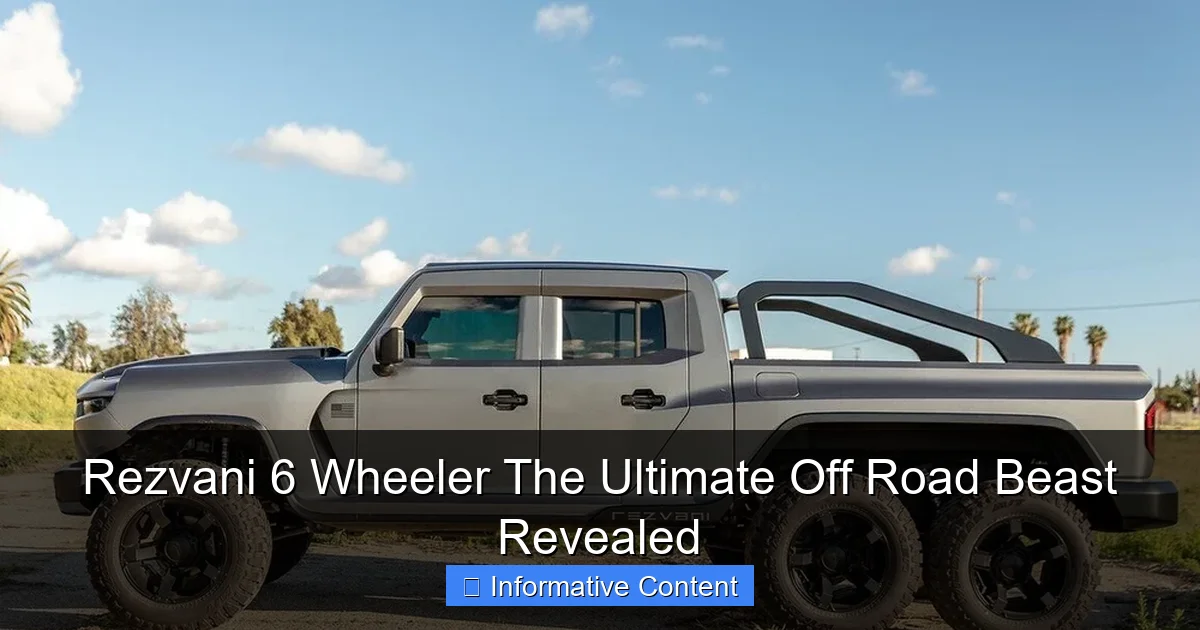 Rezvani 6 Wheeler The Ultimate Off Road Beast Revealed
