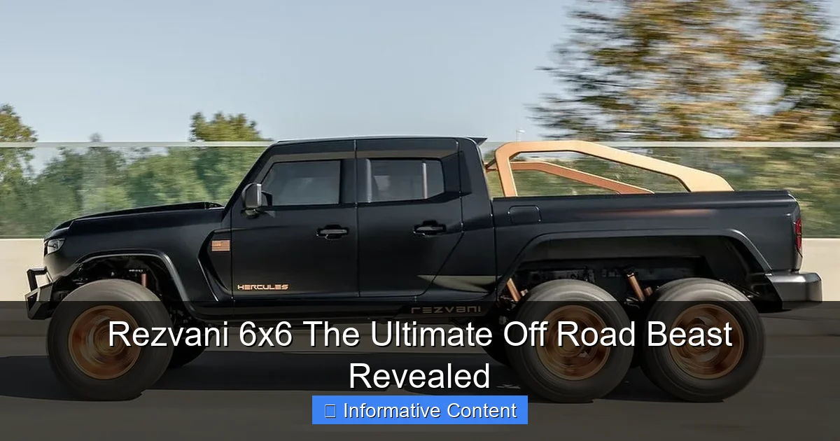 Rezvani 6x6 The Ultimate Off Road Beast Revealed