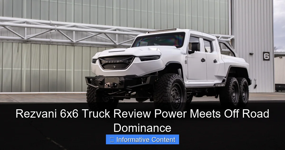 Rezvani 6x6 Truck Review Power Meets Off Road Dominance