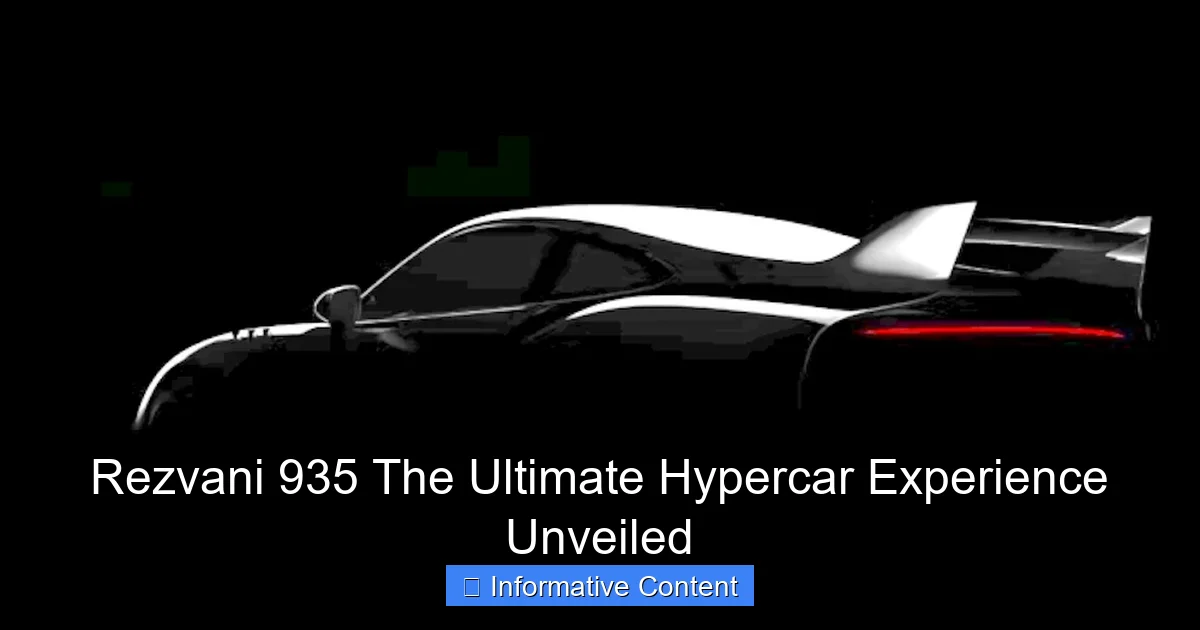 Rezvani 935 The Ultimate Hypercar Experience Unveiled