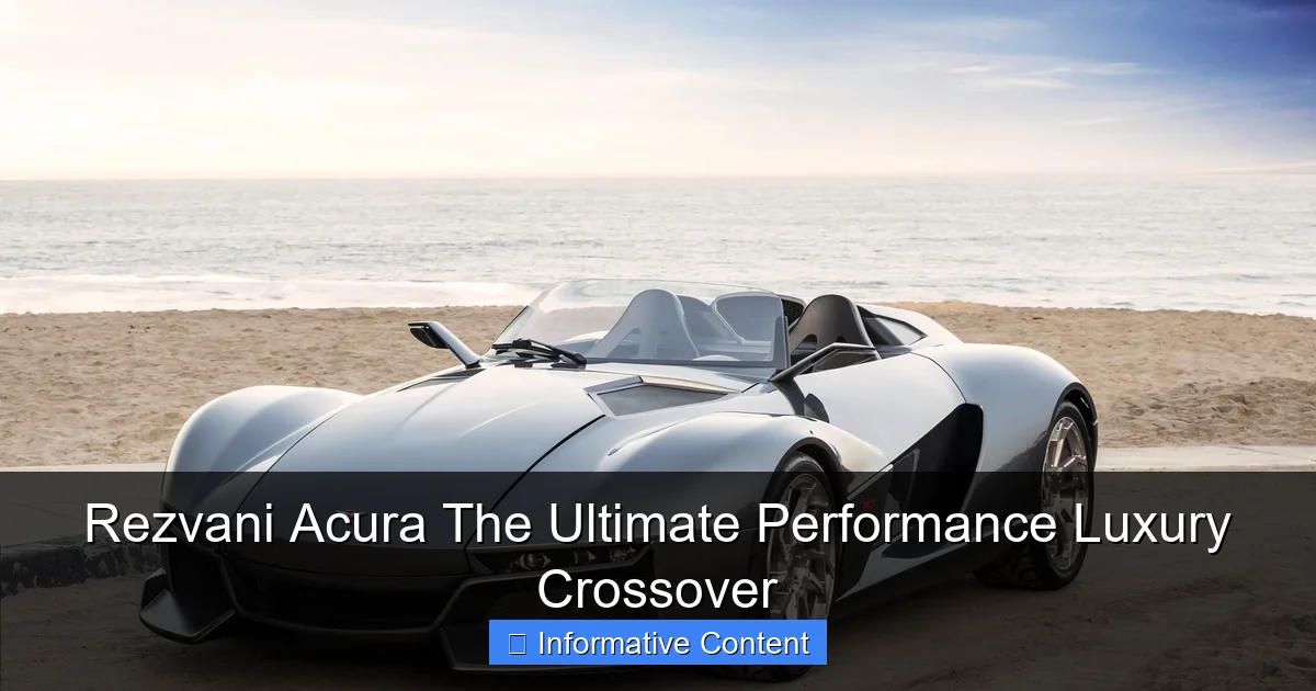 Rezvani Acura The Ultimate Performance Luxury Crossover
