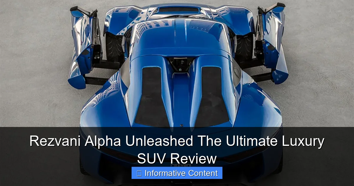 Rezvani Alpha Unleashed The Ultimate Luxury SUV Review
