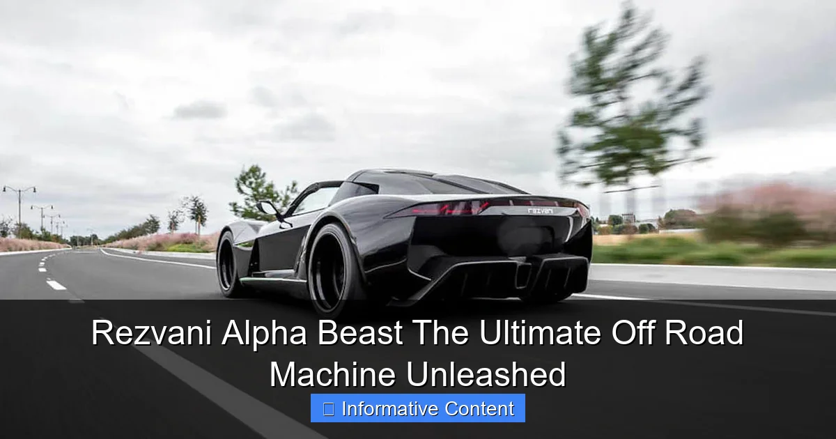 Rezvani Alpha Beast The Ultimate Off Road Machine Unleashed