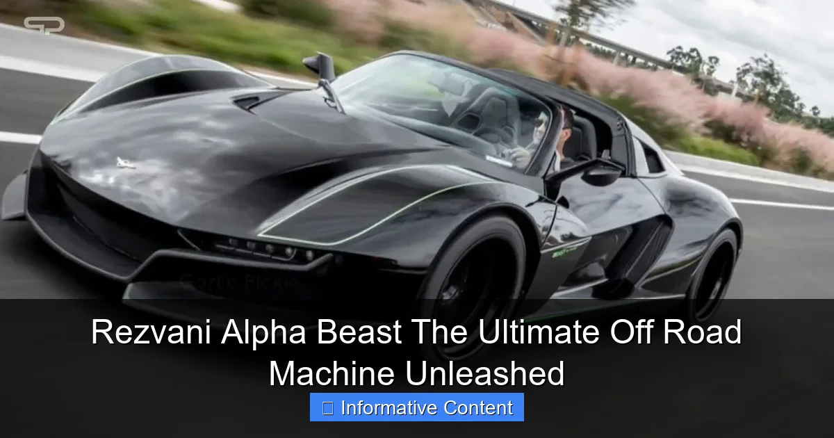 Rezvani Alpha Beast The Ultimate Off Road Machine Unleashed