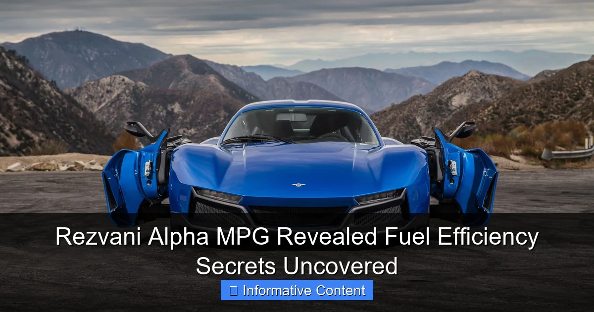 Rezvani Alpha MPG Revealed Fuel Efficiency Secrets Uncovered