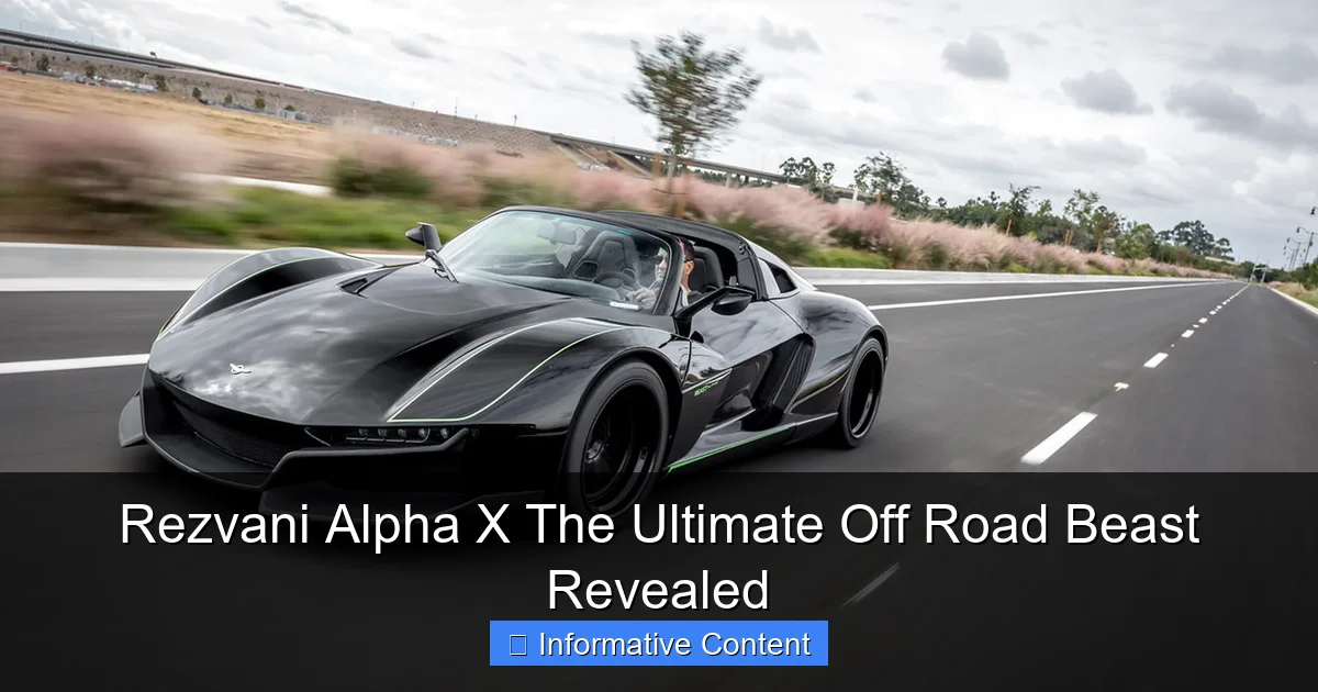 Rezvani Alpha X The Ultimate Off Road Beast Revealed