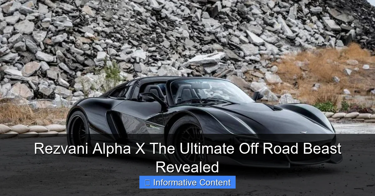 Rezvani Alpha X The Ultimate Off Road Beast Revealed