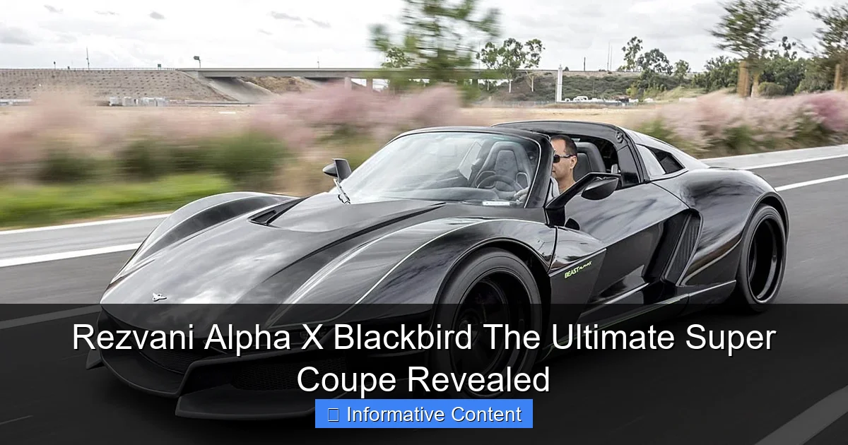 Rezvani Alpha X Blackbird The Ultimate Super Coupe Revealed