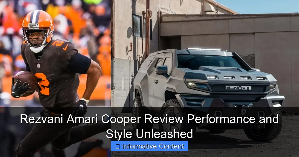 Rezvani Amari Cooper Review Performance and Style Unleashed