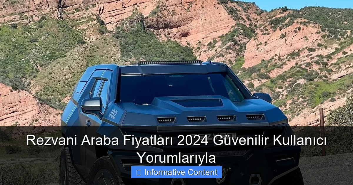Rezvani Araba Fiyatları 2024 Güvenilir Kullanıcı Yorumlarıyla