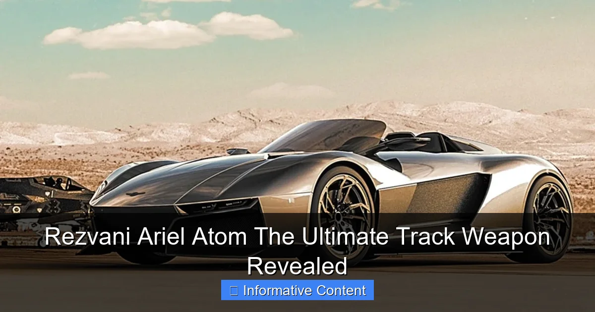 Rezvani Ariel Atom The Ultimate Track Weapon Revealed