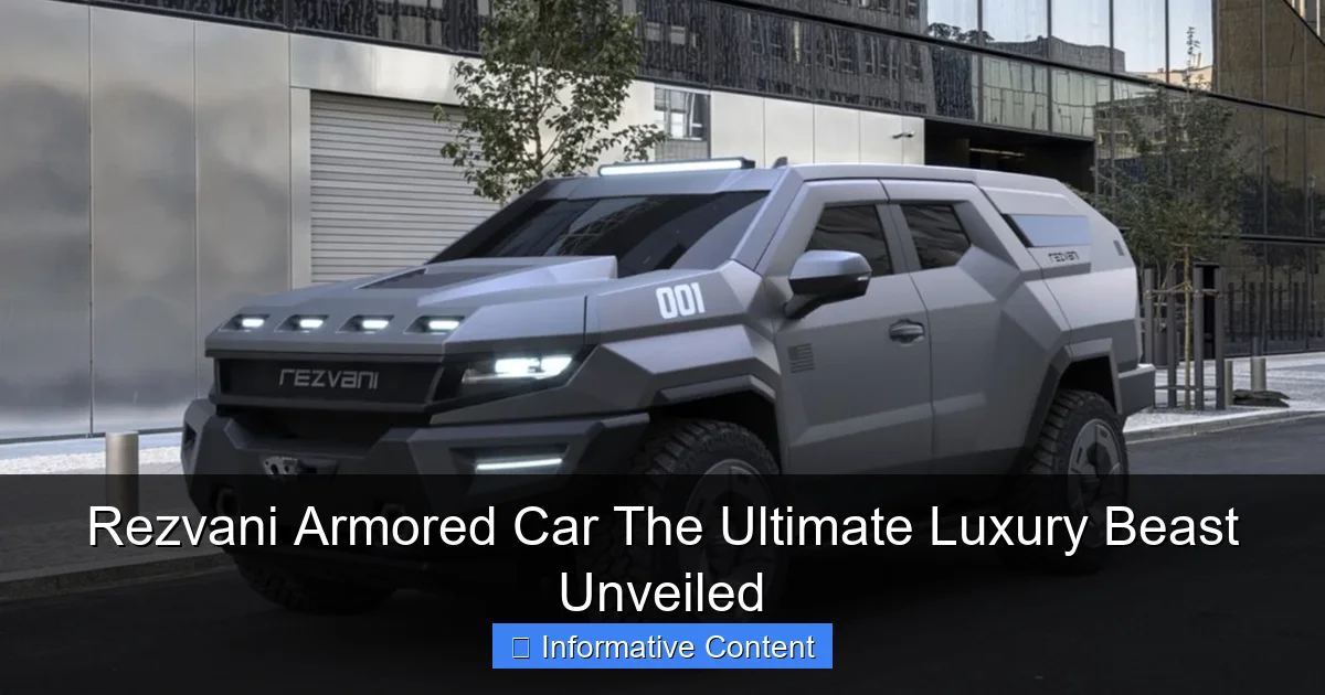 Rezvani Armored Car The Ultimate Luxury Beast Unveiled