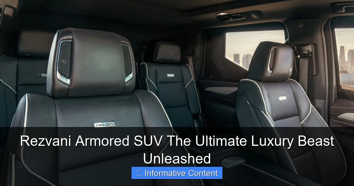 Rezvani Armored SUV The Ultimate Luxury Beast Unleashed