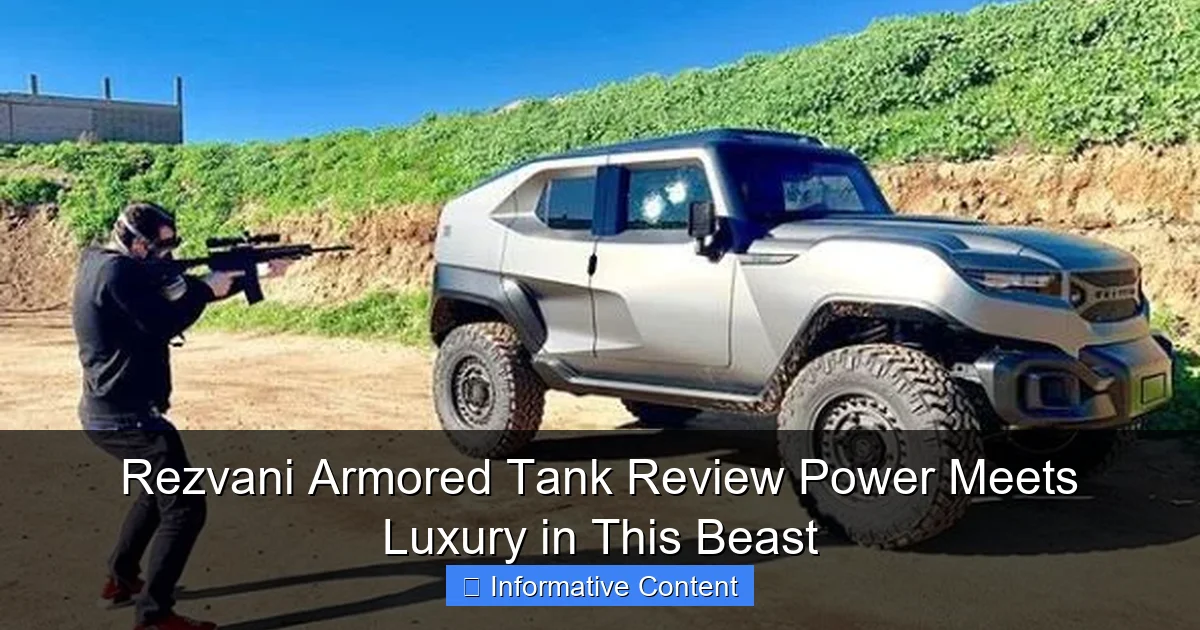 Rezvani Armored Tank Review Power Meets Luxury in This Beast
