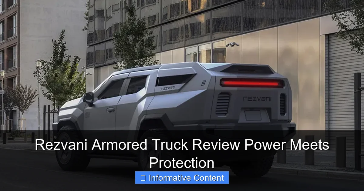 Rezvani Armored Truck Review Power Meets Protection