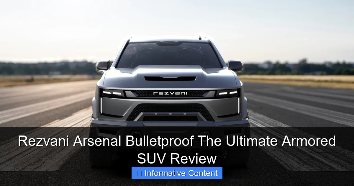 Rezvani Arsenal Bulletproof The Ultimate Armored SUV Review