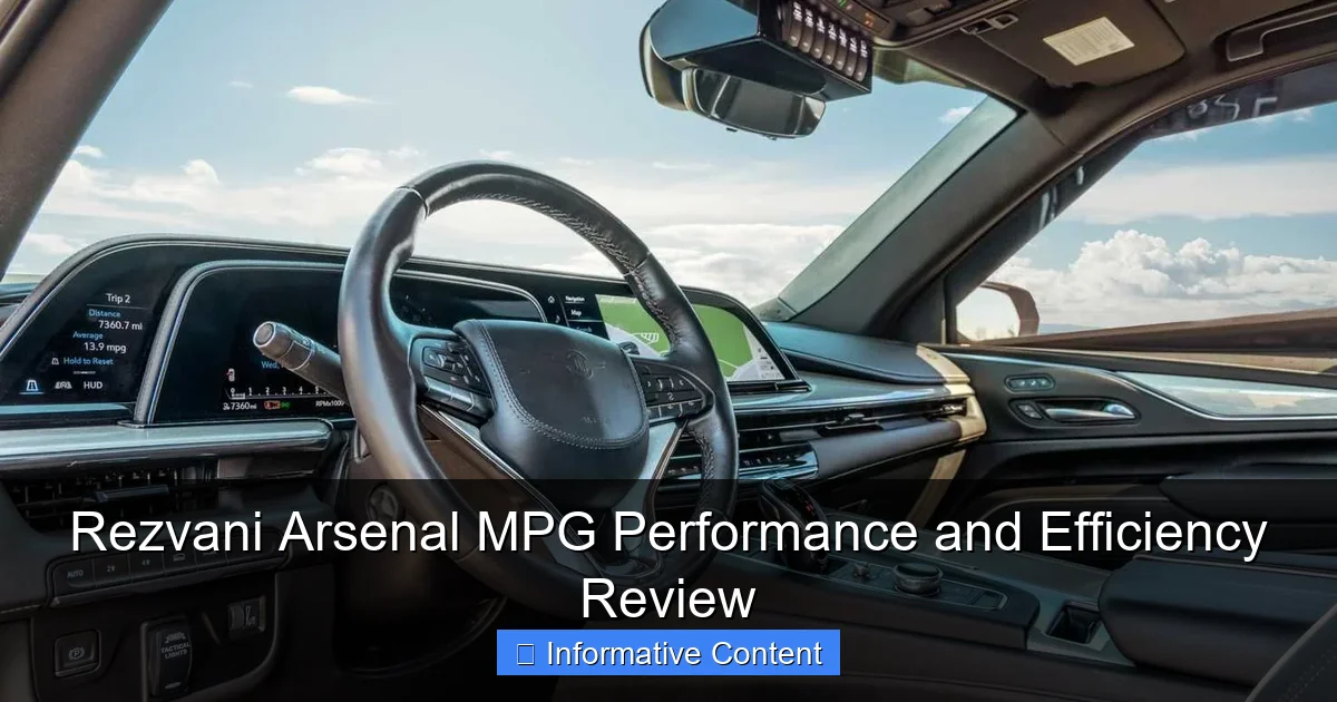 Rezvani Arsenal MPG Performance and Efficiency Review