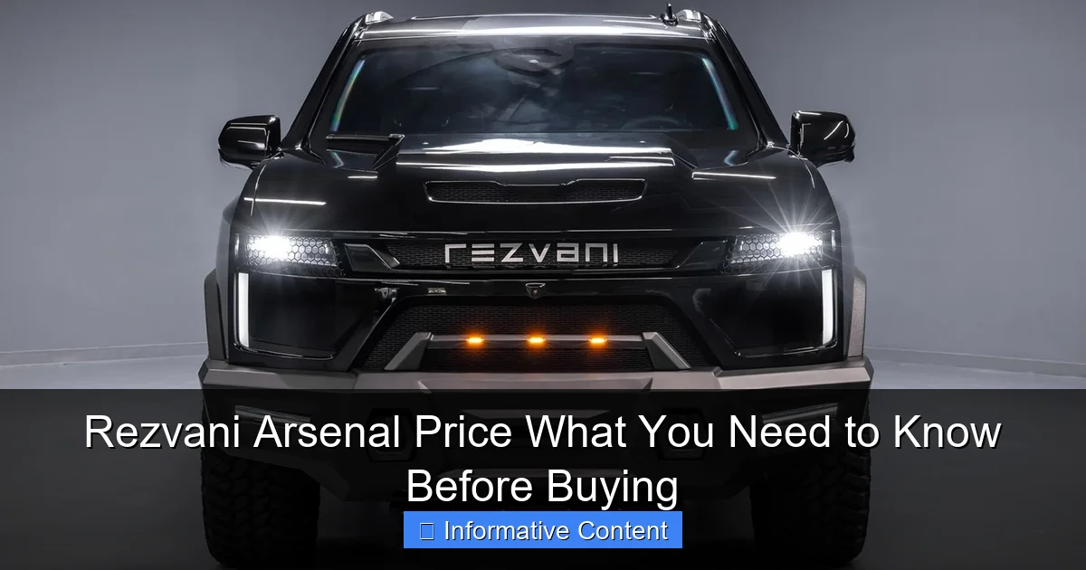 Rezvani Arsenal Price What You Need to Know Before Buying