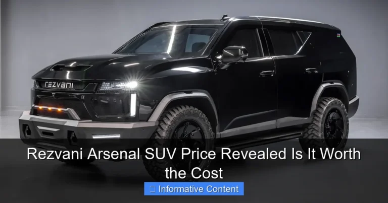 Rezvani Arsenal SUV Price Revealed Is It Worth the Cost