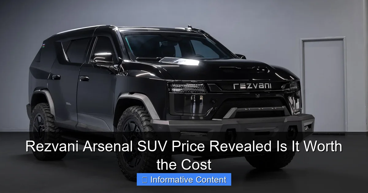 Rezvani Arsenal SUV Price Revealed Is It Worth the Cost