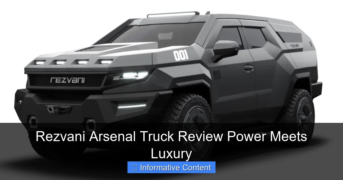 Rezvani Arsenal Truck Review Power Meets Luxury