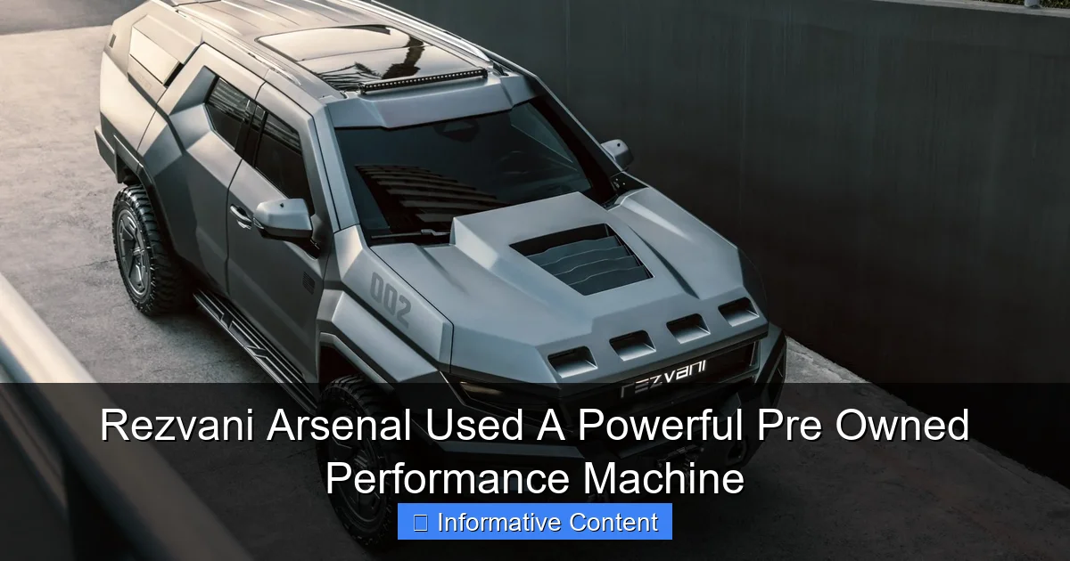 Rezvani Arsenal Used A Powerful Pre Owned Performance Machine