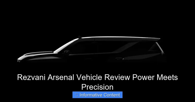 Rezvani Arsenal Vehicle Review Power Meets Precision