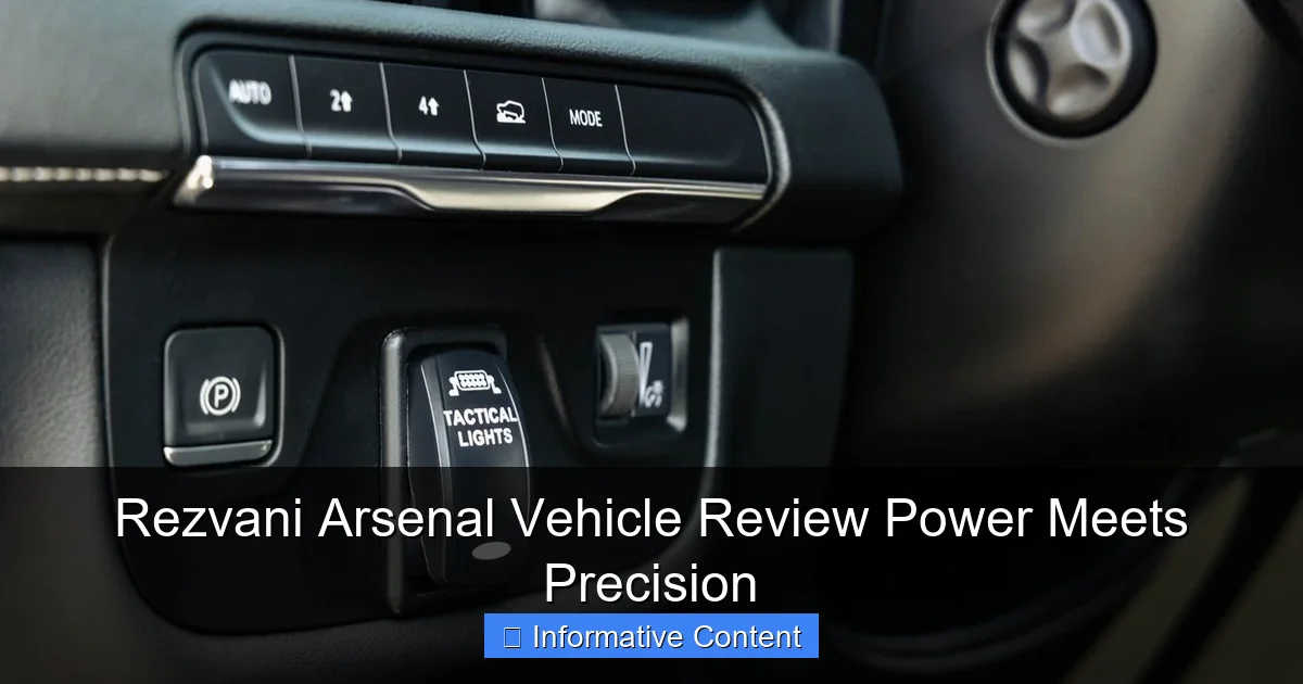Rezvani Arsenal Vehicle Review Power Meets Precision