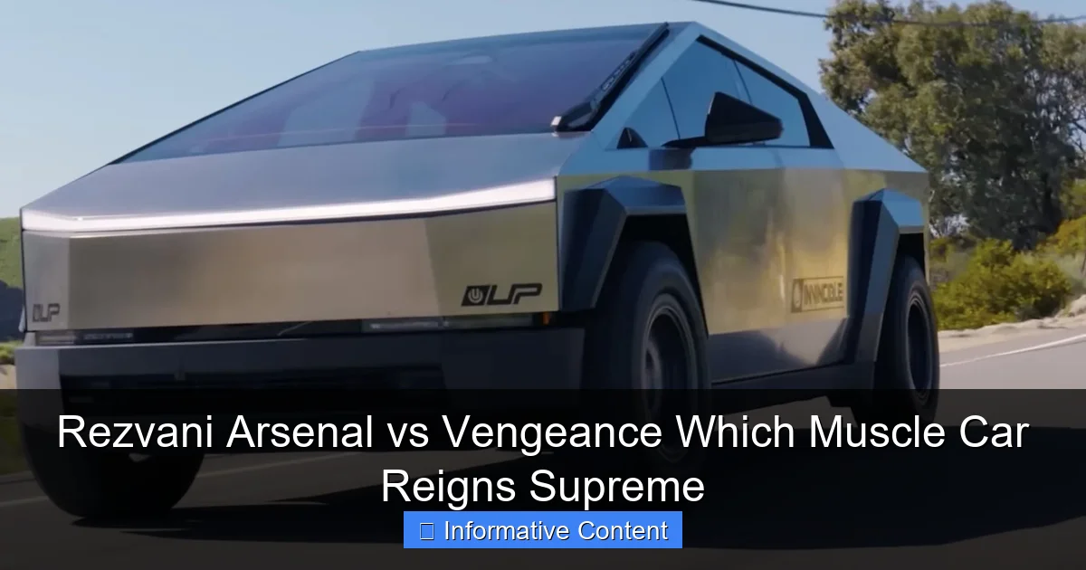 Rezvani Arsenal vs Vengeance Which Muscle Car Reigns Supreme
