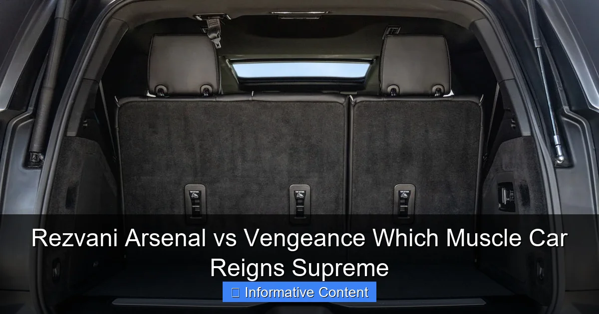 Rezvani Arsenal vs Vengeance Which Muscle Car Reigns Supreme