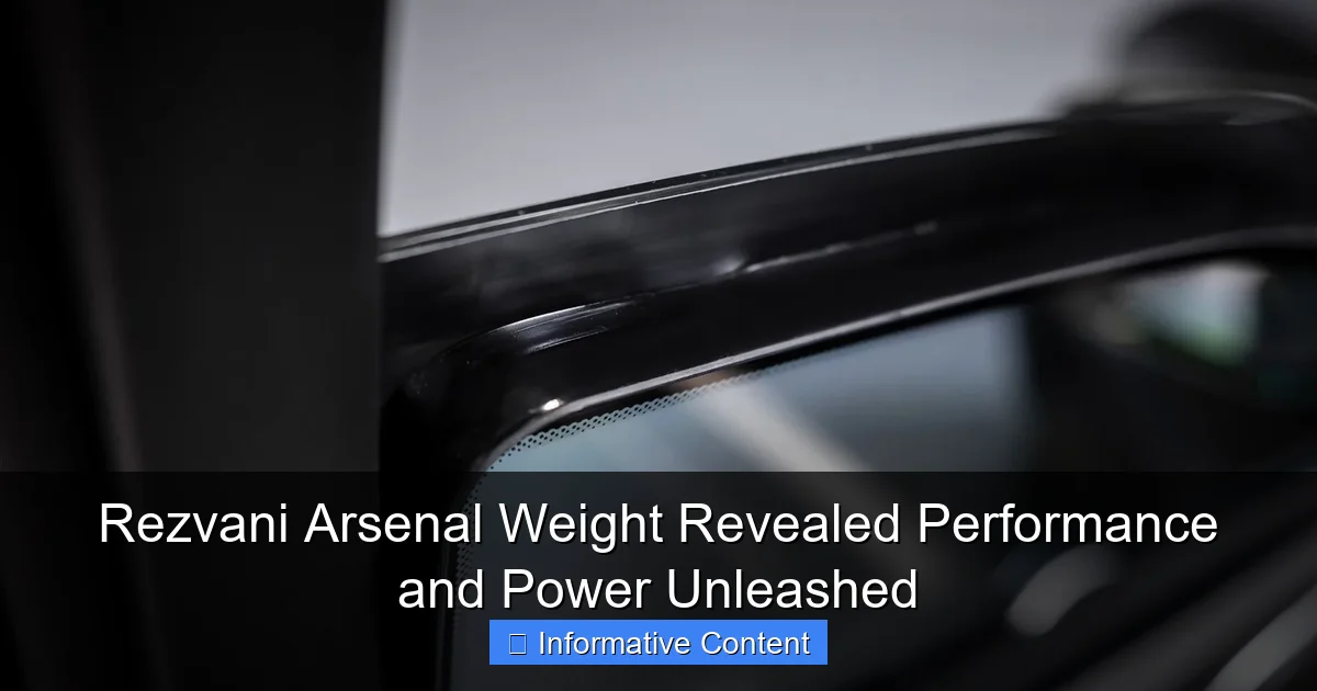 Rezvani Arsenal Weight Revealed Performance and Power Unleashed