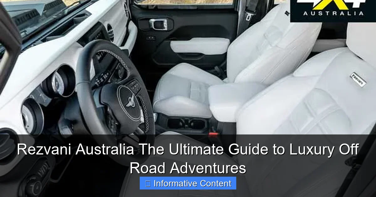 Rezvani Australia The Ultimate Guide to Luxury Off Road Adventures