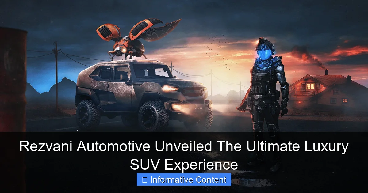 Rezvani Automotive Unveiled The Ultimate Luxury SUV Experience