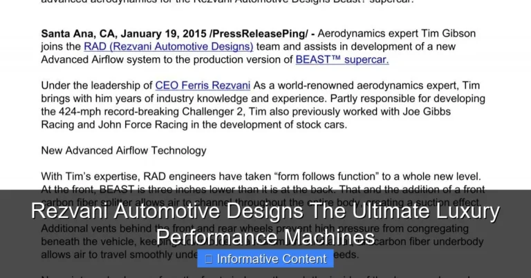 Rezvani Automotive Designs The Ultimate Luxury Performance Machines