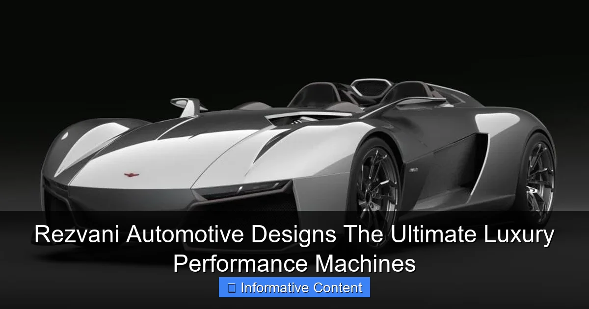 Rezvani Automotive Designs The Ultimate Luxury Performance Machines