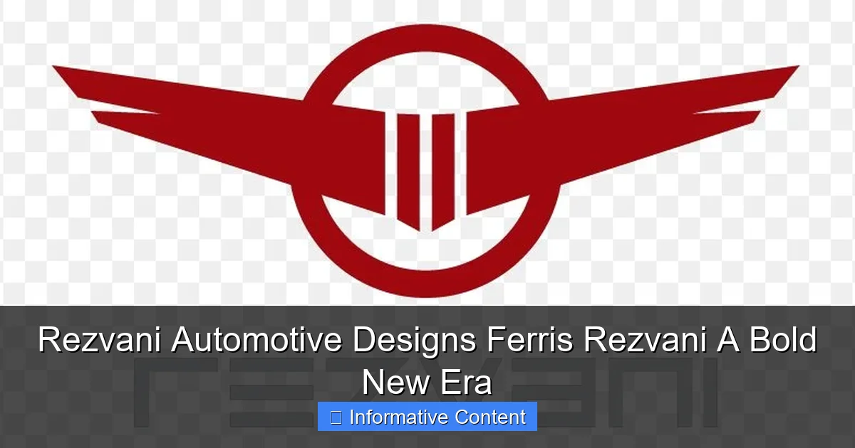 Rezvani Automotive Designs Ferris Rezvani A Bold New Era