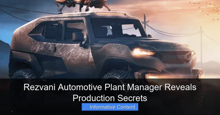 Rezvani Automotive Plant Manager Reveals Production Secrets