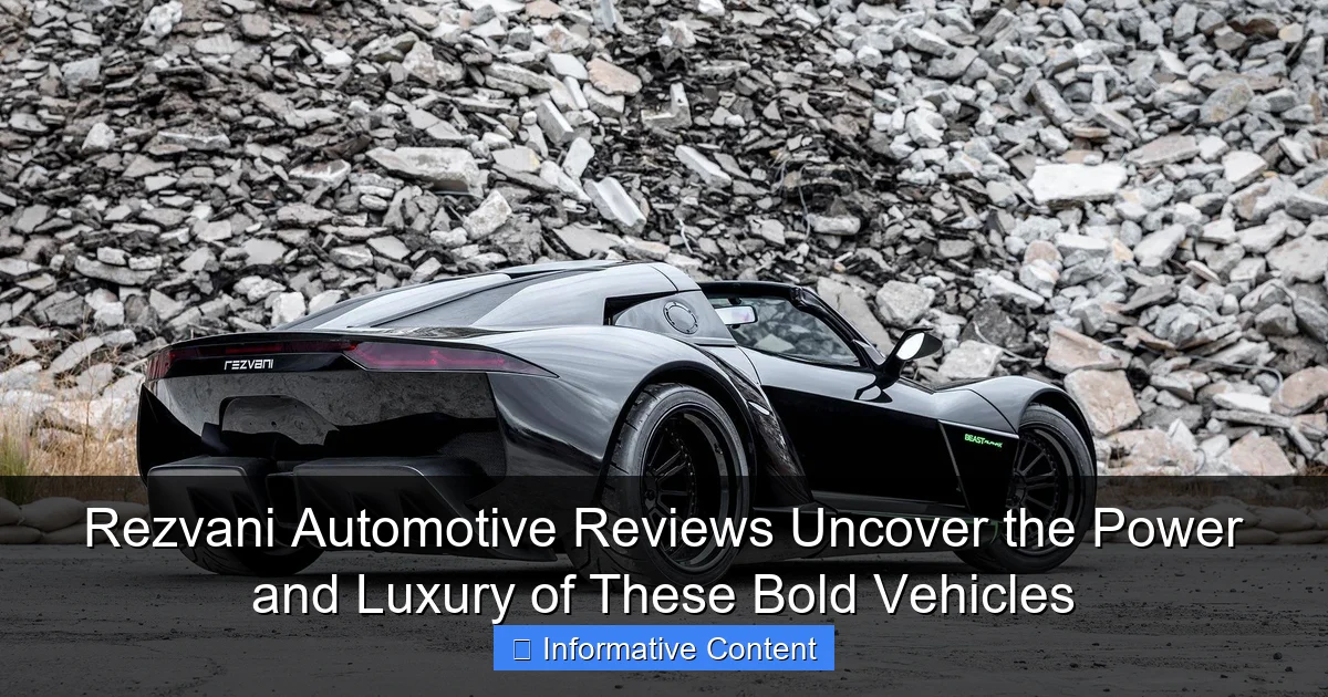 Rezvani Automotive Reviews Uncover the Power and Luxury of These Bold Vehicles