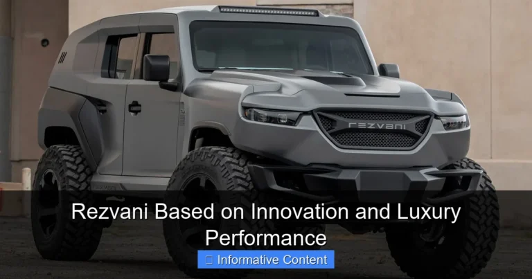 Rezvani Based on Innovation and Luxury Performance