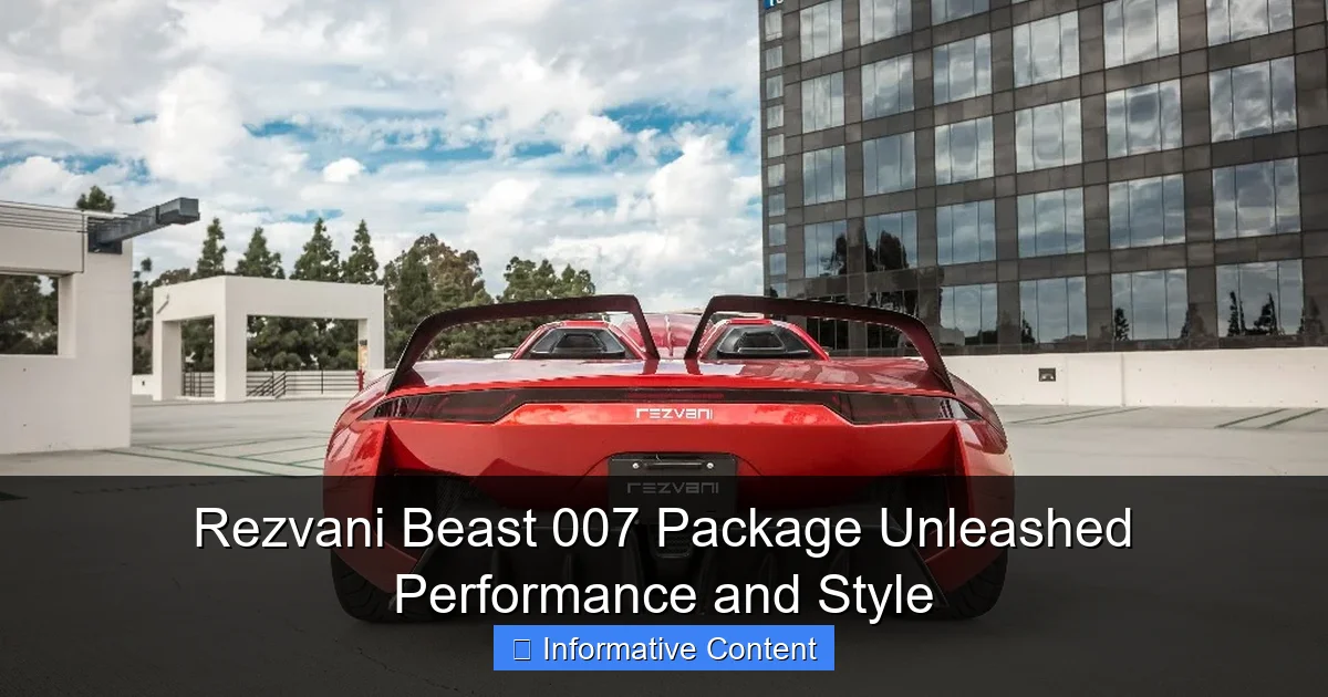 Rezvani Beast 007 Package Unleashed Performance and Style