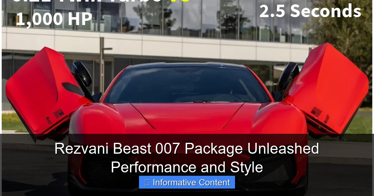 Rezvani Beast 007 Package Unleashed Performance and Style