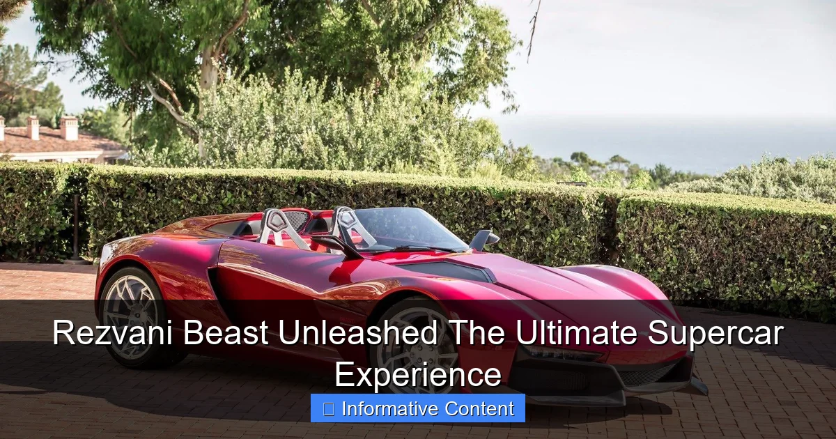 Rezvani Beast Unleashed The Ultimate Supercar Experience