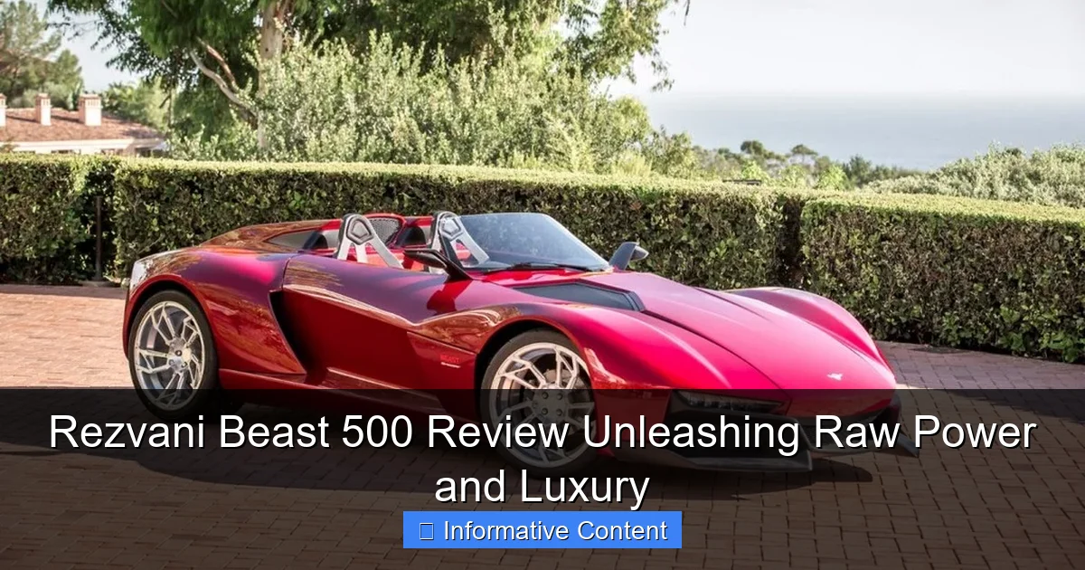 Rezvani Beast 500 Review Unleashing Raw Power and Luxury