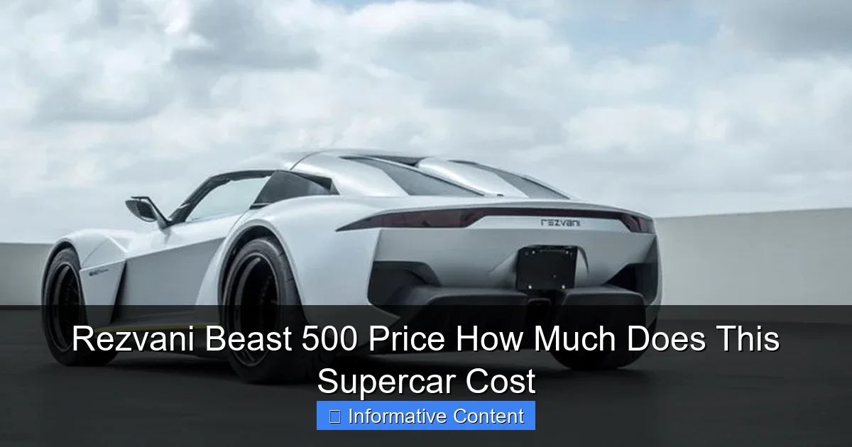 Rezvani Beast 500 Price How Much Does This Supercar Cost