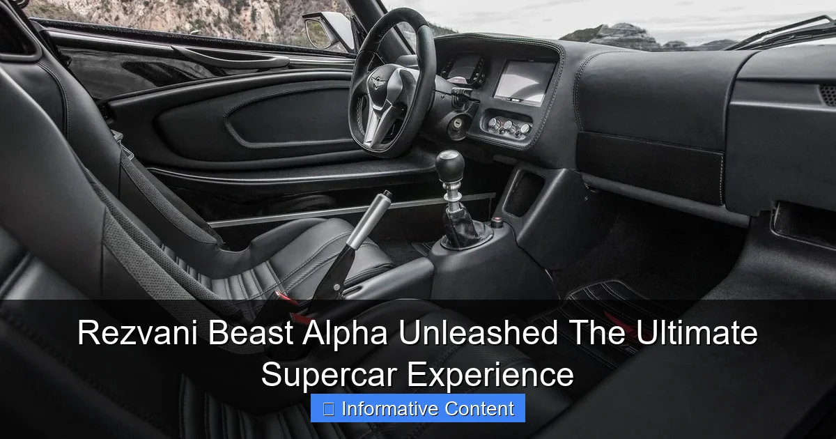 Rezvani Beast Alpha Unleashed The Ultimate Supercar Experience
