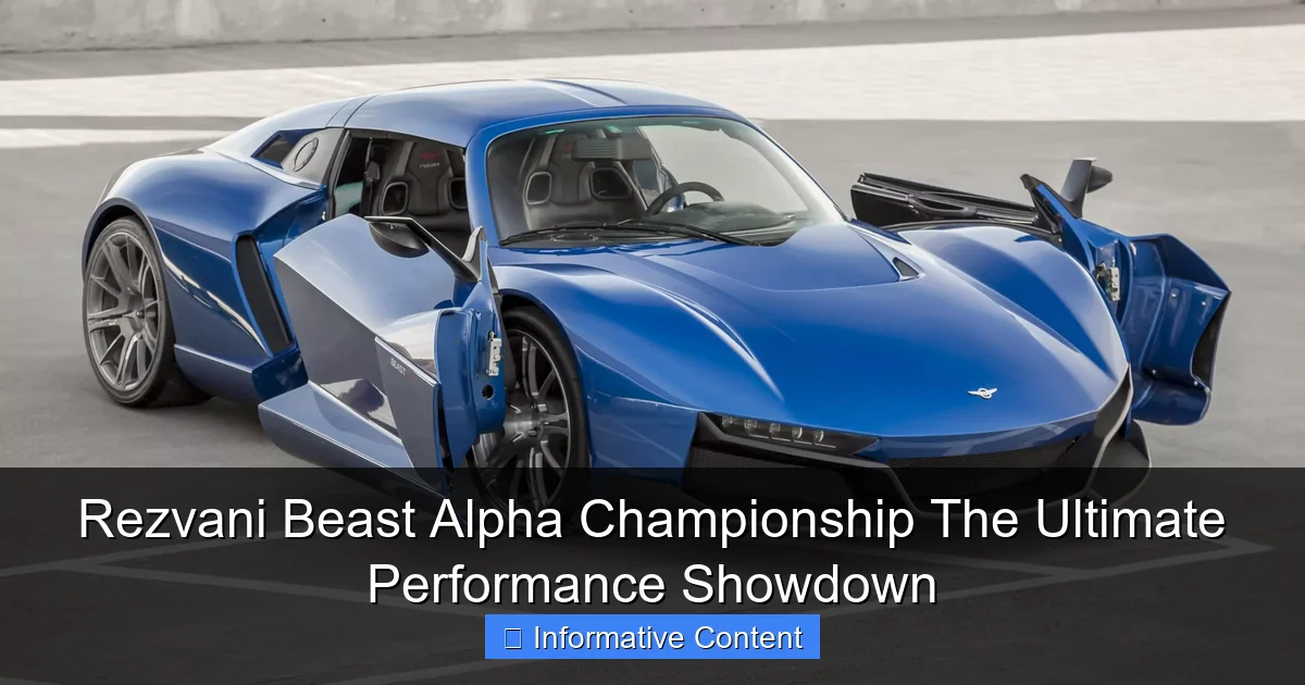 Rezvani Beast Alpha Championship The Ultimate Performance Showdown