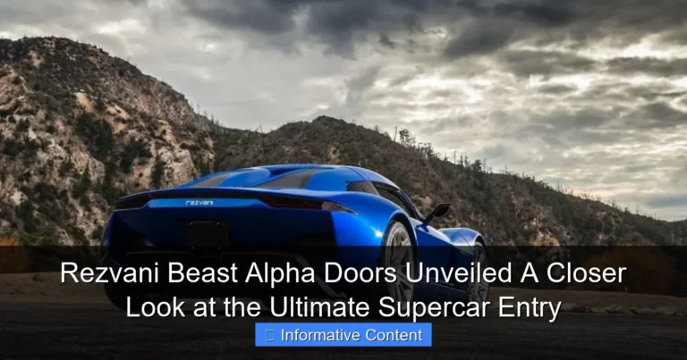 Rezvani Beast Alpha Doors Unveiled A Closer Look at the Ultimate Supercar Entry