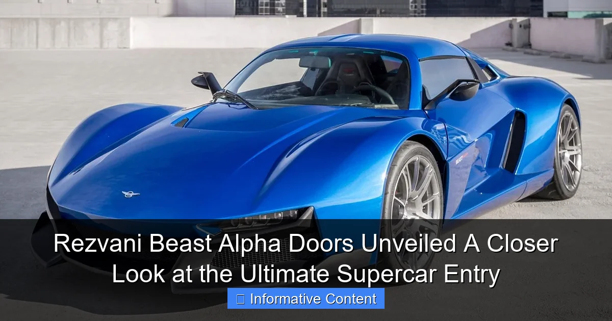 Rezvani Beast Alpha Doors Unveiled A Closer Look at the Ultimate Supercar Entry